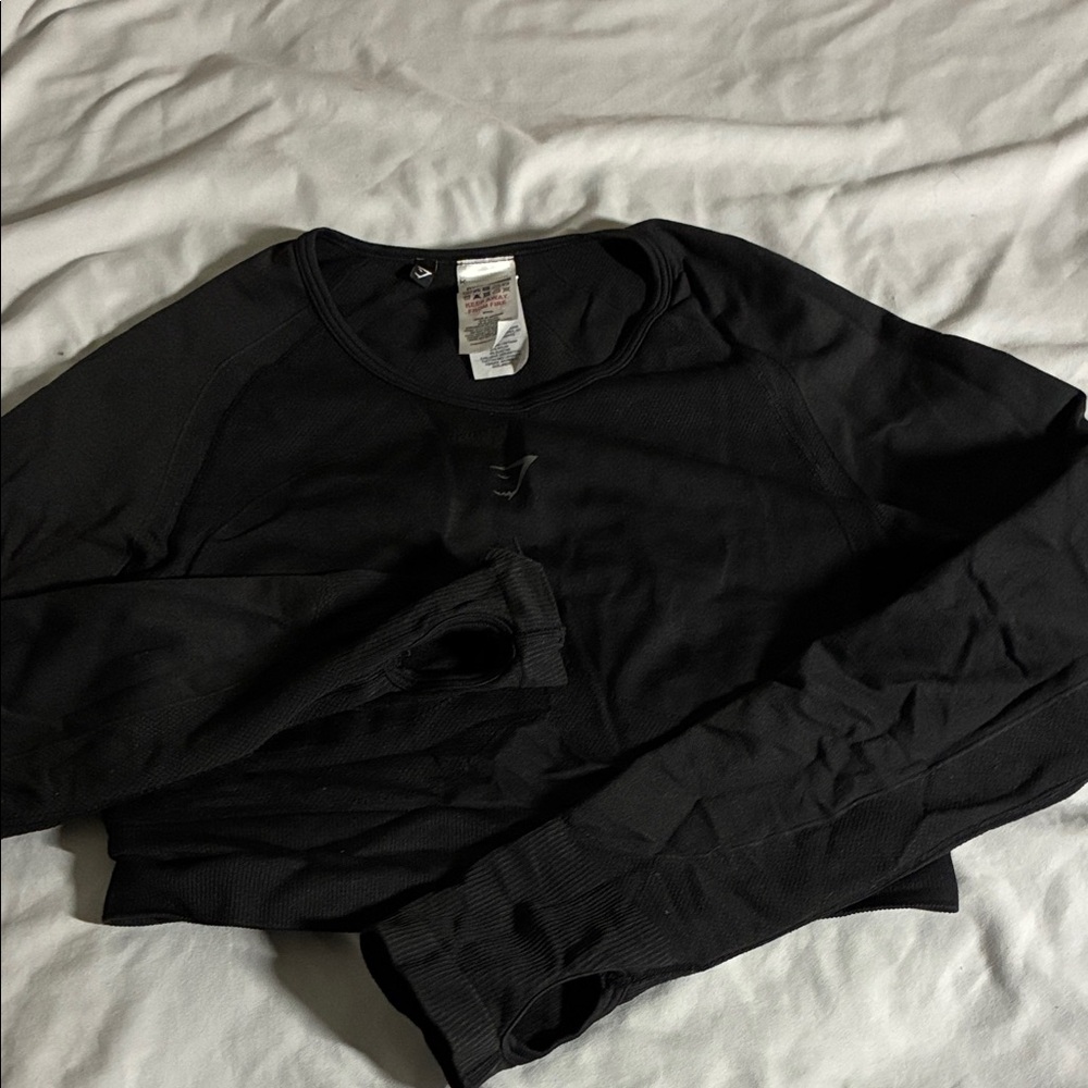 NWOT - Gymshark Black Long Sleeve Athletic Top